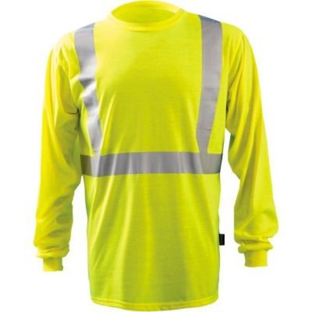 OCCUNOMIX OccuNomix Premium Long-Sleeve Wicking T-Shirt Hi-Vis Yellow, 4XL, LUX-LST2-Y4X LUX-LST2-Y4X